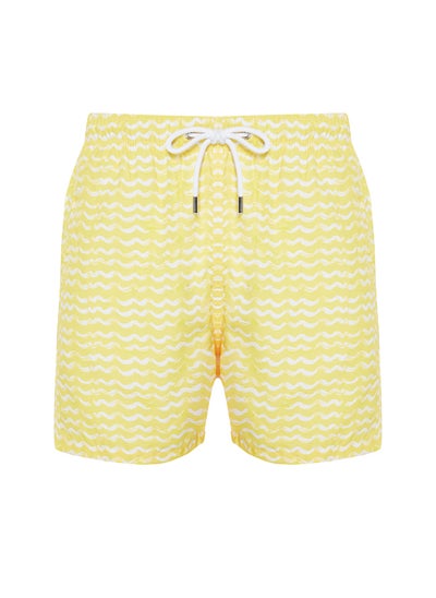 Buy Yellow Standard Size Geometric Print Swim Shorts TMNSS24DS00027 in Egypt