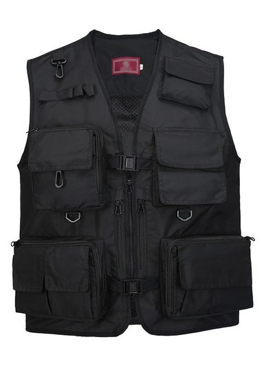 Buy Outdoor Multi Pockets Fishing Photography Vest Summer Mesh Jackets Quick Dry Waistcoat Black in Saudi Arabia