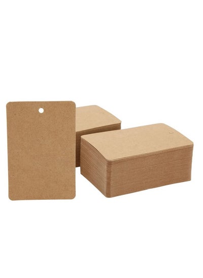 Buy 200-Pack Kraft Paper Gift Tags, Large Blank Merchandise Price Labels 2.4X3.5, Bulk Brown Hang Tags For Wedding, Birthday, Holiday, Party Favor, Art And Craft Wrap in UAE