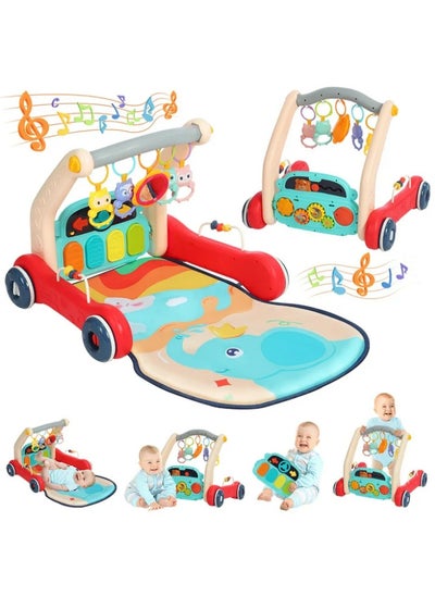 اشتري Baby Play Mat, 3 in 1 Baby Gym Activity Center with Musical Light Piano, Baby Learning Walkers for 0-36 Months Infant Toddler في السعودية