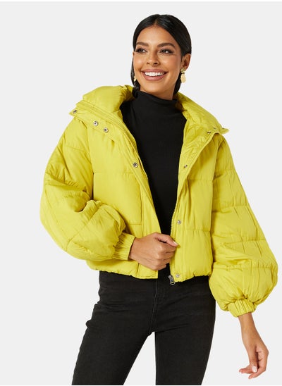 Buy Padded Balloon Sleeve Jacket in UAE