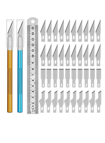 Buy Upgrade Precision Carving Craft Knife Hobby Knife Kit,Utility Knife with 40 Spare Blades for Art, Scrapbooking,Stencil in UAE