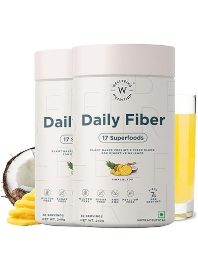 Buy Daily Fiber Powder Weight Management Pina Colada - 60 Servings 240G And Pack Of 2 in UAE