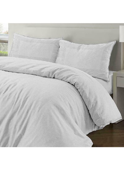 Buy Emily Super King-Sized Duvet Cover, White - 260x240 cm in UAE