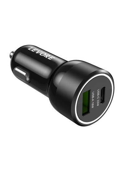 Buy Dual Port Type-C And USB Port 51W Car Charger in Saudi Arabia