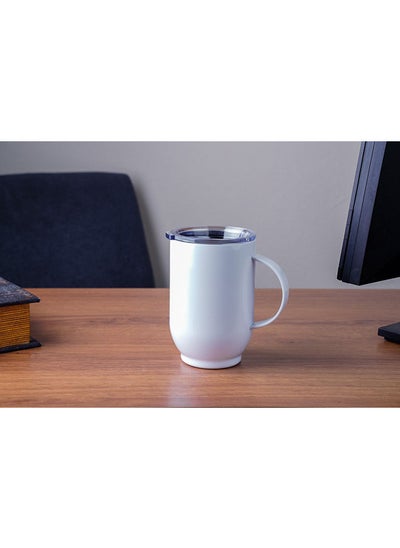 Buy Hydrate Vacuum Insulated Double Wall Travel Mug White 470Ml in UAE