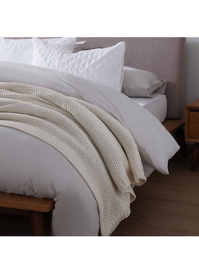 اشتري Alvin Knitted Blanket 130X170CM - Cream في الامارات