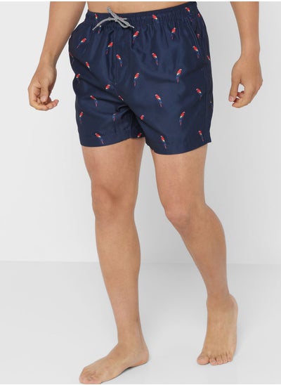 Buy Mens Microfibre Parrot Printed Swims in UAE