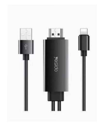 Buy HM04 Lightning to Hdmi Adapter Black in Saudi Arabia