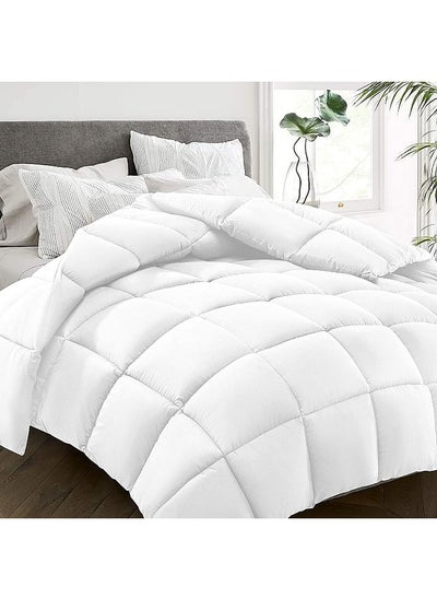 Buy Somer Field - Bedding Comforter Duvet Insert - Quilted Comforter/Duvet with Corner Tabs - Box Stitched Down Alternative Comforter - White (California King (200X240 Cm)) in UAE