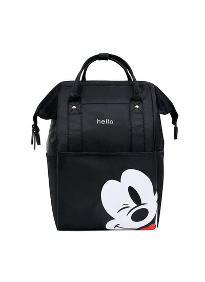 Buy Mums Baby Travel Bag with Cartoon Design Black in UAE