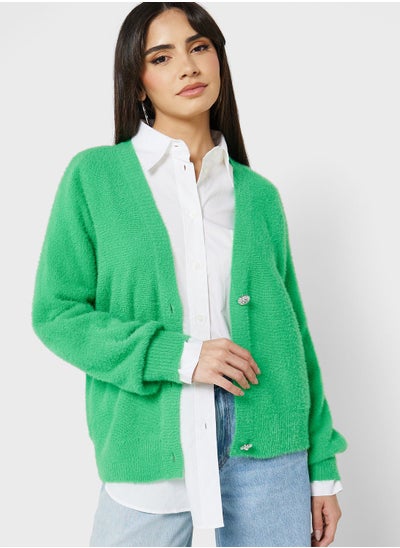 اشتري V-Neck Knitted Cardigan في الامارات