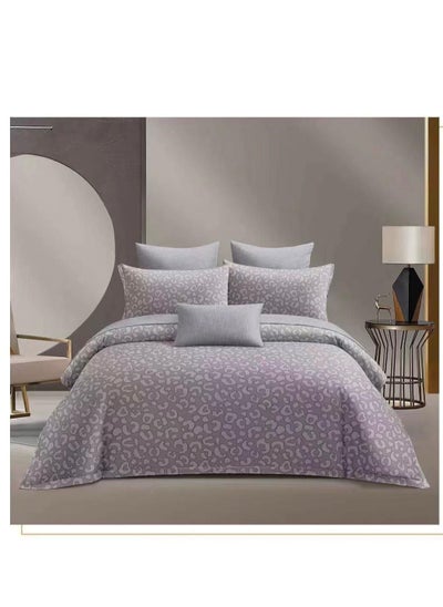 Buy Embrace King Comforter Comforter set 6pcs set glazed cotton King size 1-PC fitted bedsheet 200 * 200cm,1-PCS Comforter 220 * 240 fixed, 4PCS Super Soft Pillowcases in UAE