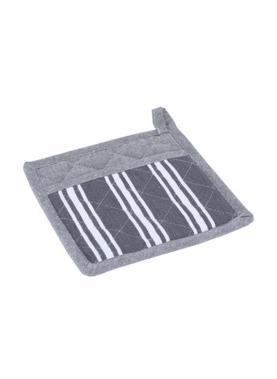 Buy 3 Piece Pot Holder Set Grey/White in Saudi Arabia