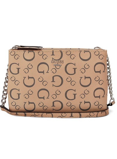 Buy Guess Women's Kalei Mini Double Zip Crossbody Bag, Caramel in Egypt