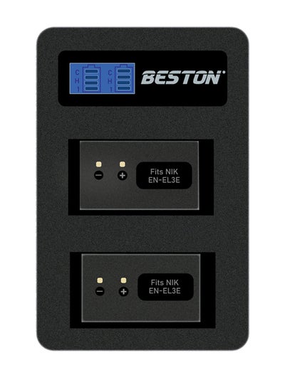 اشتري Beston Charger Double Ports for Nikon EN-EL3E Batteries: Dual-port charger for Nikon EN-EL3E batteries, allowing simultaneous charging for efficiency. في مصر