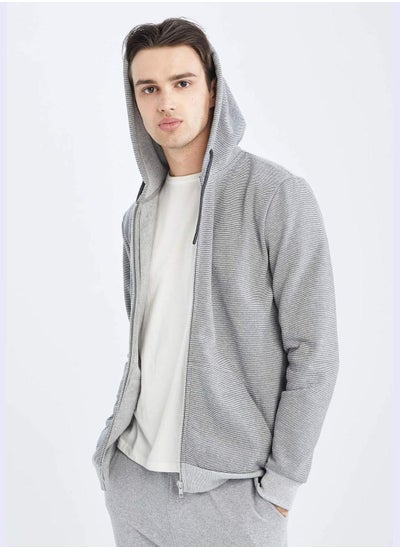 Buy Slim Fit Hooded Cardigan in UAE