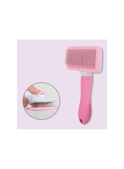 Buy Cats Dogs Brushes for Long Haired & Short Hair, Supple Stainless Steel Bristles Quick Cleaning of the Brush to Remove Tangles Dead Undercoat and Dirt in UAE