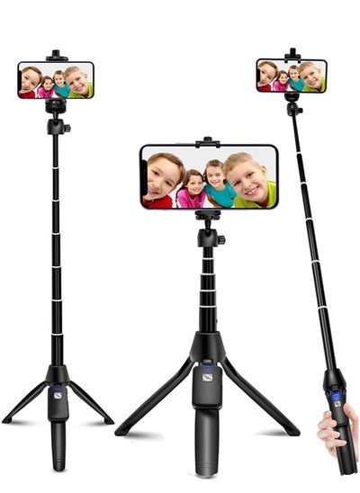 اشتري Selfie Stick, 40 inch Extendable Selfie Stick Tripod,Phone Tripod with Wireless Remote Shutter Compatible with iPhone 12 11 pro Xs Max Xr X 8Plus 7, Android, Samsung Galaxy S20 S10,Gopro and More في الامارات