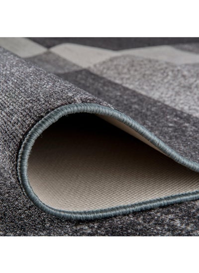 Buy Rugshop Modern Boxes Design Non-Slip (Non-Skid) Area Rug Runner 2' X 7' (22" X 84") Gray in UAE