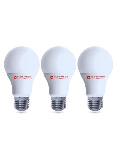 Buy El Sewedy LED bulbs 9 watt - White Lighting - 3 Pieces in Egypt