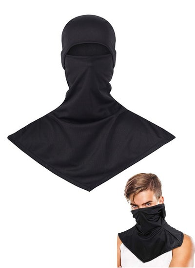 اشتري Balaclava Long Neck Face Mask Cover, UV Sun Protection Breathable Polyester Face Mask, Outdoor Sports Breathable Headgear(Black) في الامارات