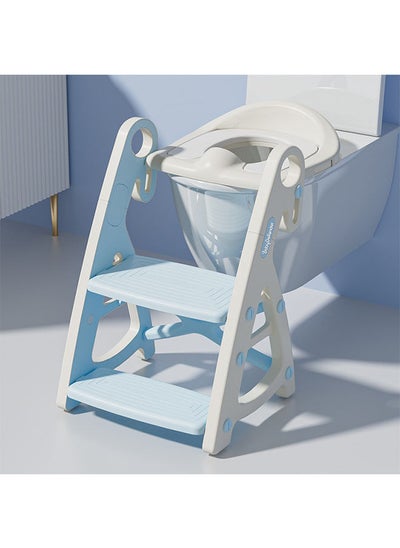 Buy Potty Training Toilet Teat,Toddler Toilet Seat with Adjustable Step Stool Ladder,2 in 1 Foldable Kids Toilet Training Seat,Splash Guard Anti-Slip Handles for Boy Girl in Saudi Arabia