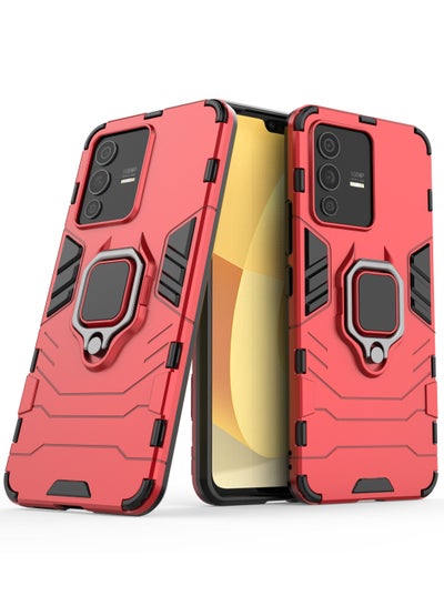 Buy Compatible With Vivo V23 5G Black Panther Back Cover (Red) in Egypt