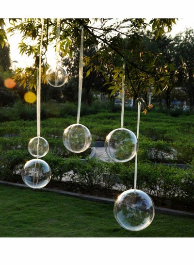 اشتري Baubles Clear Plastic Transparent Baubles Fillable Ball Ornaments for Tree Decoration 10Pcs/8cm في الامارات