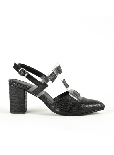 Buy Sandal Heels Crocodile Leather SN-615 - Black in Egypt