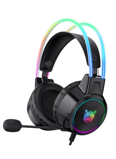 Buy X15 Pro Wired Over-Ear Gaming Headphones with Mic and LED Light for  PS4/PS5/XOne/XSeries/NSwitch/PC,Black in UAE
