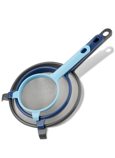 اشتري Premium Wire Mesh Sieve Set with Long Handles Dishwasher Safe Kitchen Strainers 3 Sizes 95cm 13cm 17cm في الامارات