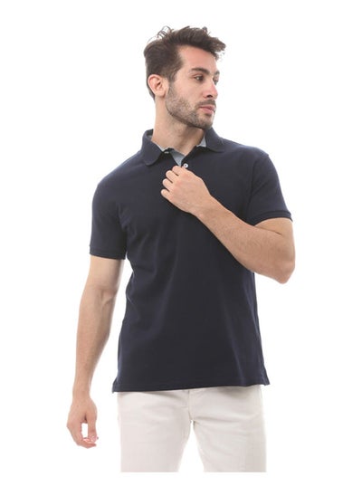 اشتري Cotton Short Sleeve Polo Shirt-Navy Blue في مصر