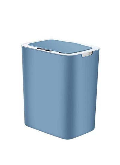 Buy Intelligent Induction Trash Can with Lid Fully Automatic Electric Creative Touch Free Large Capacity Waste Bin Garbage Container（14L Blue） in UAE