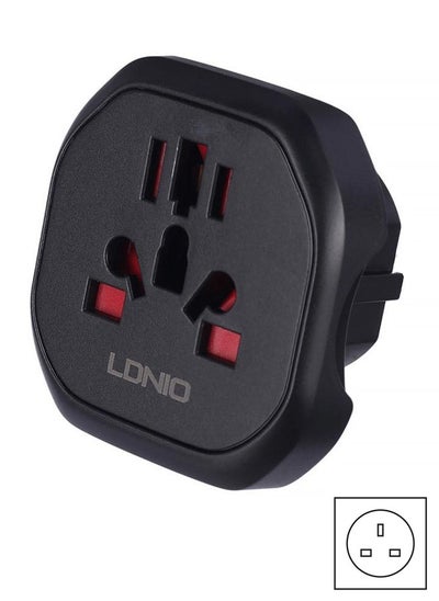 Buy Universal Conversion Plug for Travel Adaptor Connect to The Worldwide Charger Plug US/AU/EU/UK Black in UAE