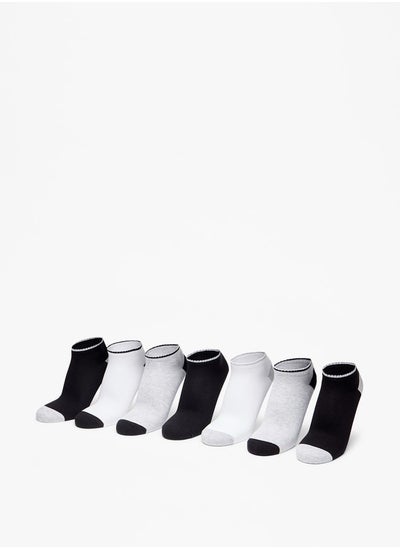 Buy Solid Ankle Socks - Set of 7 in UAE