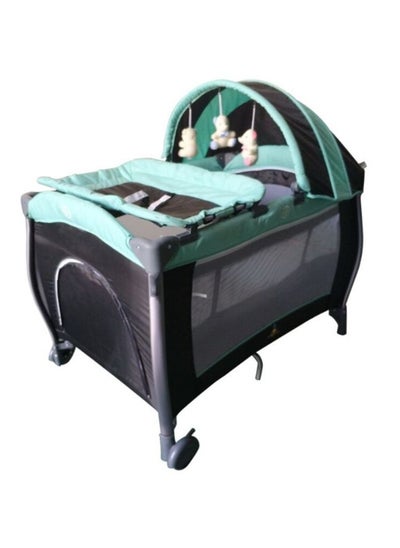 Buy Baby Playpen Two Layers With Toys 27-991LG-Green in Saudi Arabia