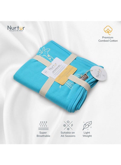 Buy Soft Baby Blankets For Boys And Girls 100% Combed Cotton Lightweight Fleece in Saudi Arabia