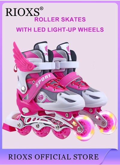 Buy Professional Inline Skates for Kids High Performance Roller Skates Comfortable breathable Speed Racing Skates Outdoor Indoor Roller Inline Skates in UAE