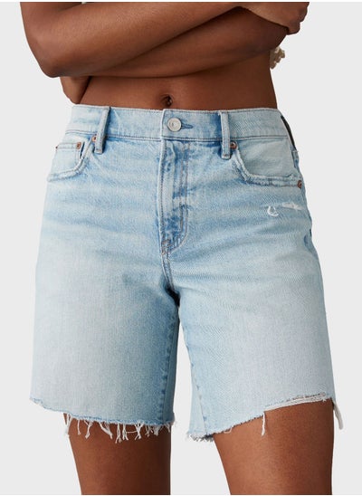 اشتري Pocket Detail Ripped Shorts في الامارات