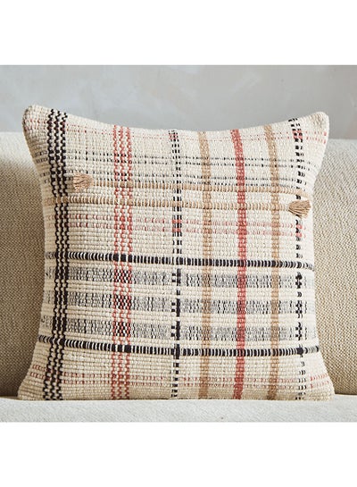 Buy Kente Woven Ribbed Cushion Cover 45 x 45 cm in UAE