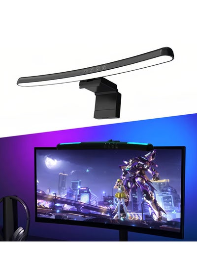 Buy Computer Monitor Light Bar Curved Computer Monitor Lamp with 7 RGB Light Modes USB LED Desk Lamp with Touch Control in Saudi Arabia