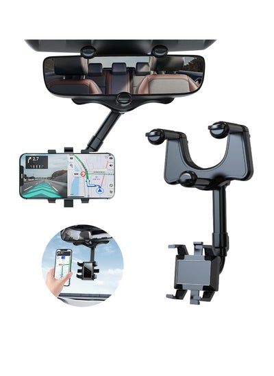 اشتري Rotatable and Retractable Car Phone Holder, Multifunctional Rearview Mirror Phone Holder, Universal 360°Rearview Mirror Phone Holder, for Car Suitable for All Car Phone Holder (1PCS) في الامارات