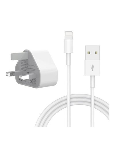 اشتري Power Adapter Supply, USB Charger Cable and Plug Compatible for i Phone 5S, 6, 6S, 6 Plus, 6S Plus, 7, 7 Plus, 8, 8 Plus, XS, X, XS Max, 11, XR, i Pod Touch 5G Power Cord في الامارات