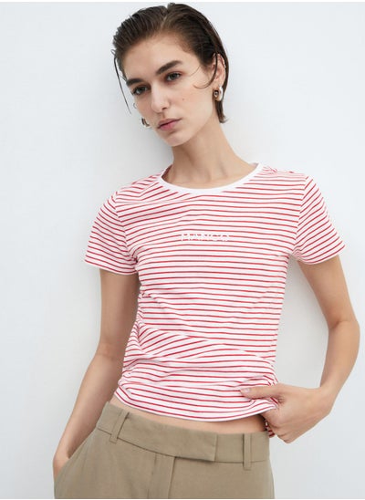 Buy Crew Neck Striped T-Shirt in UAE