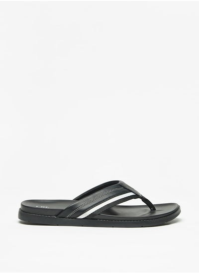 Buy Men Textured Slip-On Sandals in Saudi Arabia