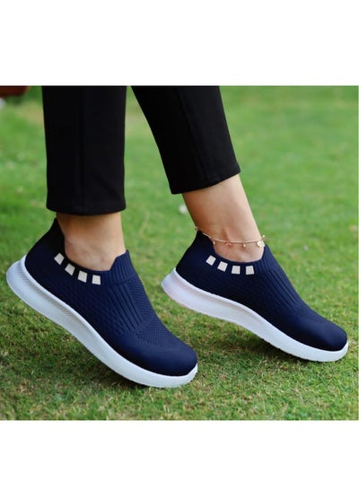 Buy Women's navy blue slip-on shoes 2024 in Egypt