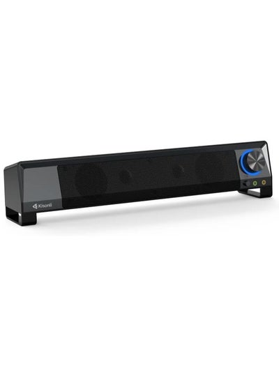 Buy Stereo speaker suitable for gaming with headphone input, microphone and volume control from Kisonli in Saudi Arabia