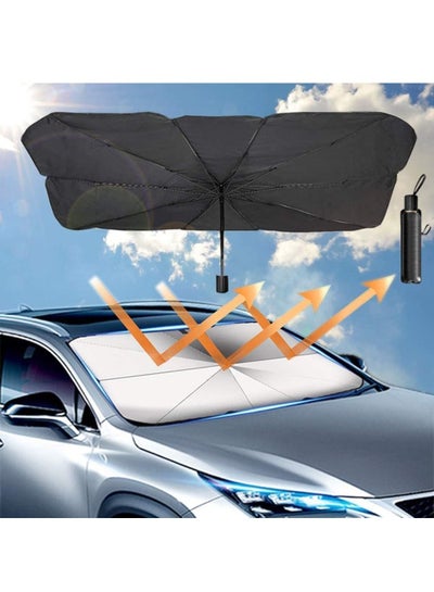 اشتري Car Umbrella Sun Shade Cover, Foldable Sun Shades Car for Windshield Parasol في السعودية