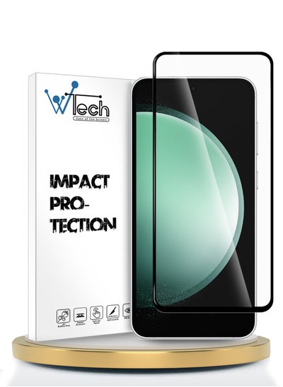 Buy Premium E2E Full Glue Full Cover Tempered Glass Screen Protector For Samsung Galaxy S24 FE 5G 2024 Clear/Black in UAE